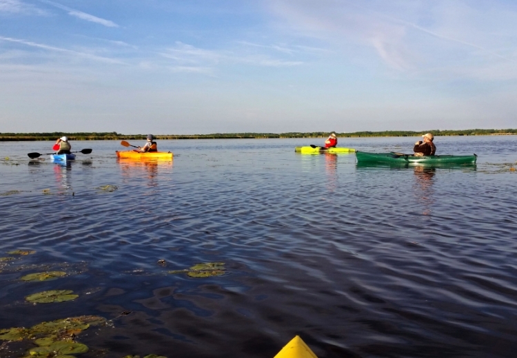 kayakers at Big Muskego Lake Wildlife Area