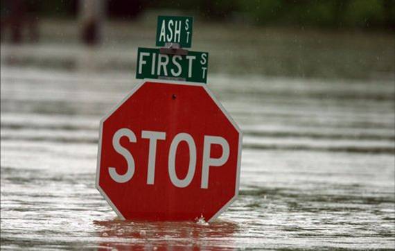 Flooded street