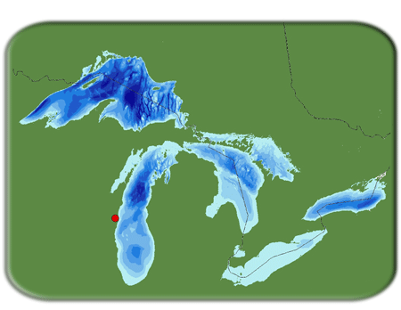 Map showing the location of the Sheboygan River AOC