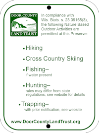 Door County Land Trust sign