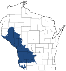 Western Coulee and Ridges Ecological Landscape Map