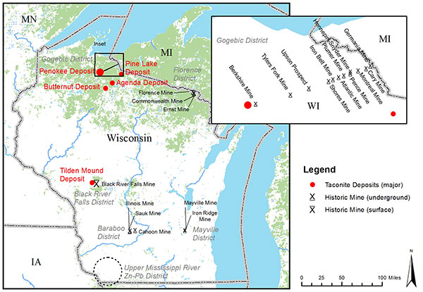 Map of Ferrous mines