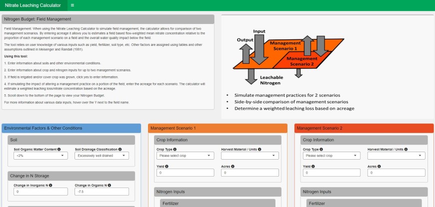 Nitrate Leaching Calculator