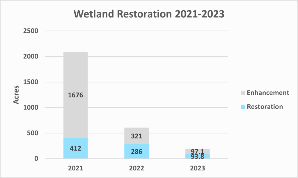 wetland restoration 2021-23