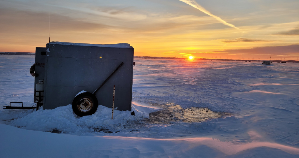 Sturgeon shack at sunrise