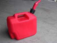 gas can on a garage floor