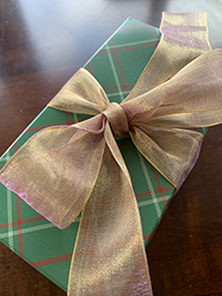 wrapped holiday gift