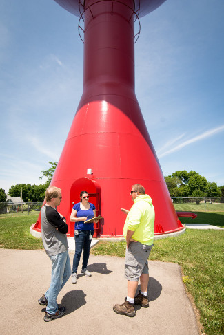 Elevated storage tank evaluation.